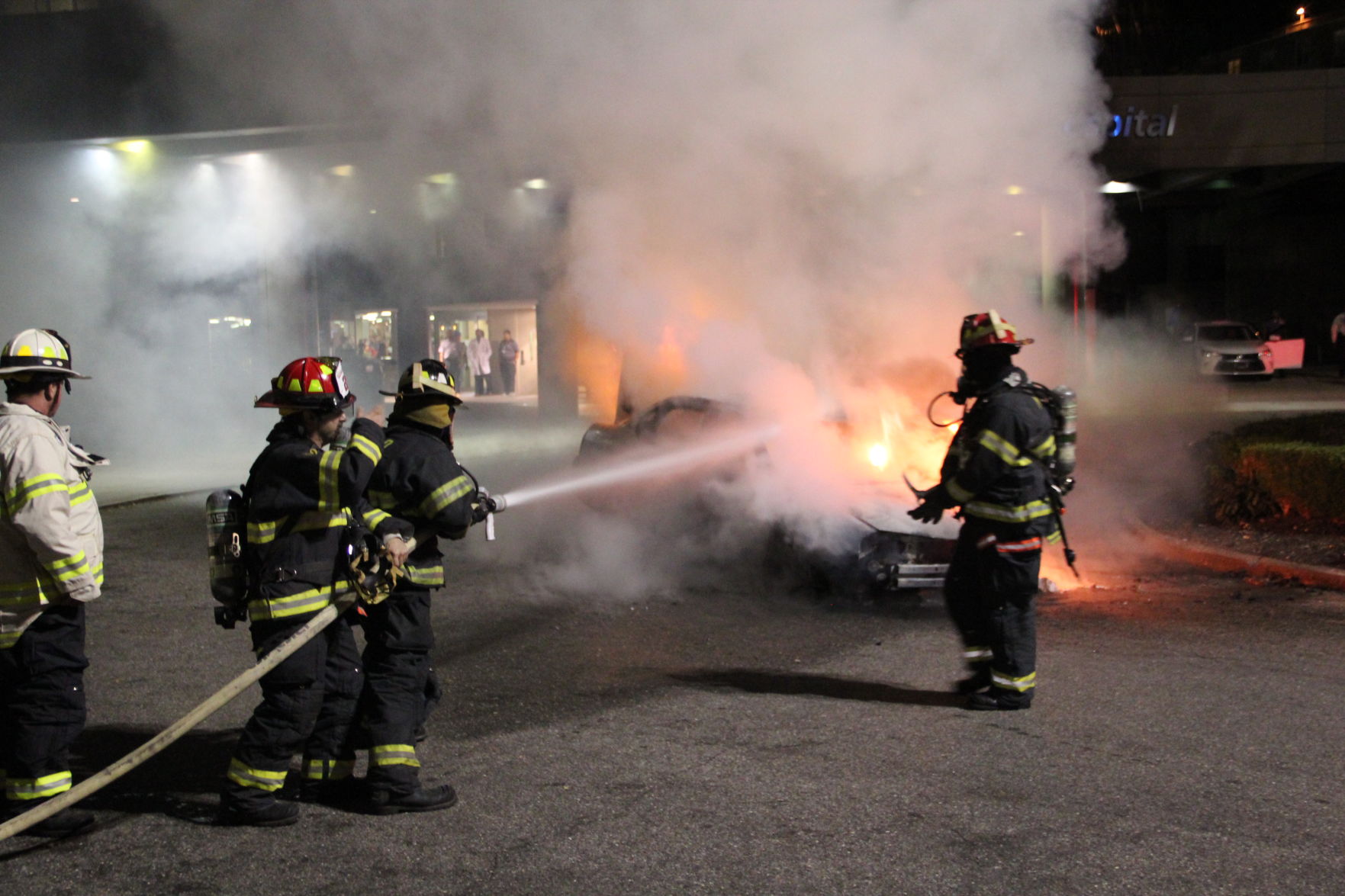 

<p></noscript>Manhasset-Lakeville firemen responded to a car fire outside of North Shore University Hospital Wednesday night.</p>
<p>” /></p>
<div><span style=