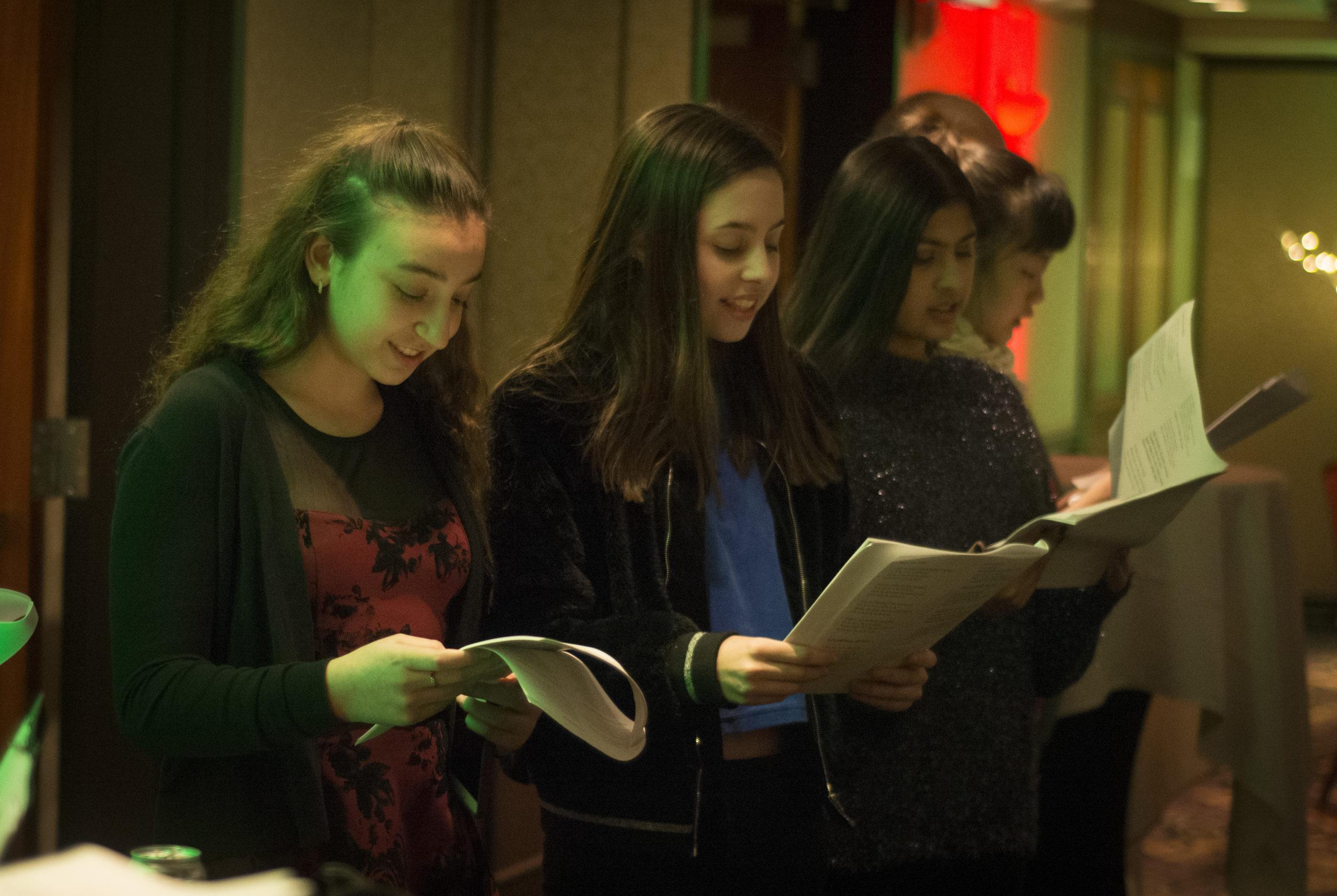 Members of Great Neck High School's choir sang at the Inn at Great Neck's annual Christmas tree lighting party on Wednesday night, a tradition many of them have been involved in since their freshman year. (Photo by Janelle Clausen)