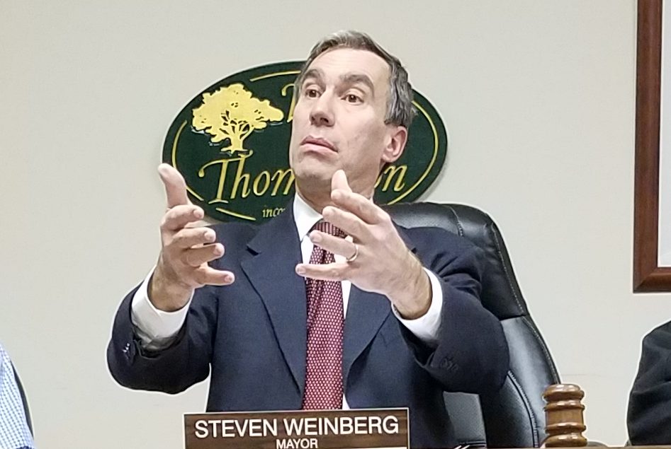 Thomaston Mayor Steven Weinberg discusses the proposed - and later approved - budget for the new year. (Photo by Janelle Clausen)