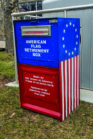 Great Neck Library is now a U.S. Flag Retirement Drop Box Location at the Main Library. (Photo courtesy of the Great Neck Library)