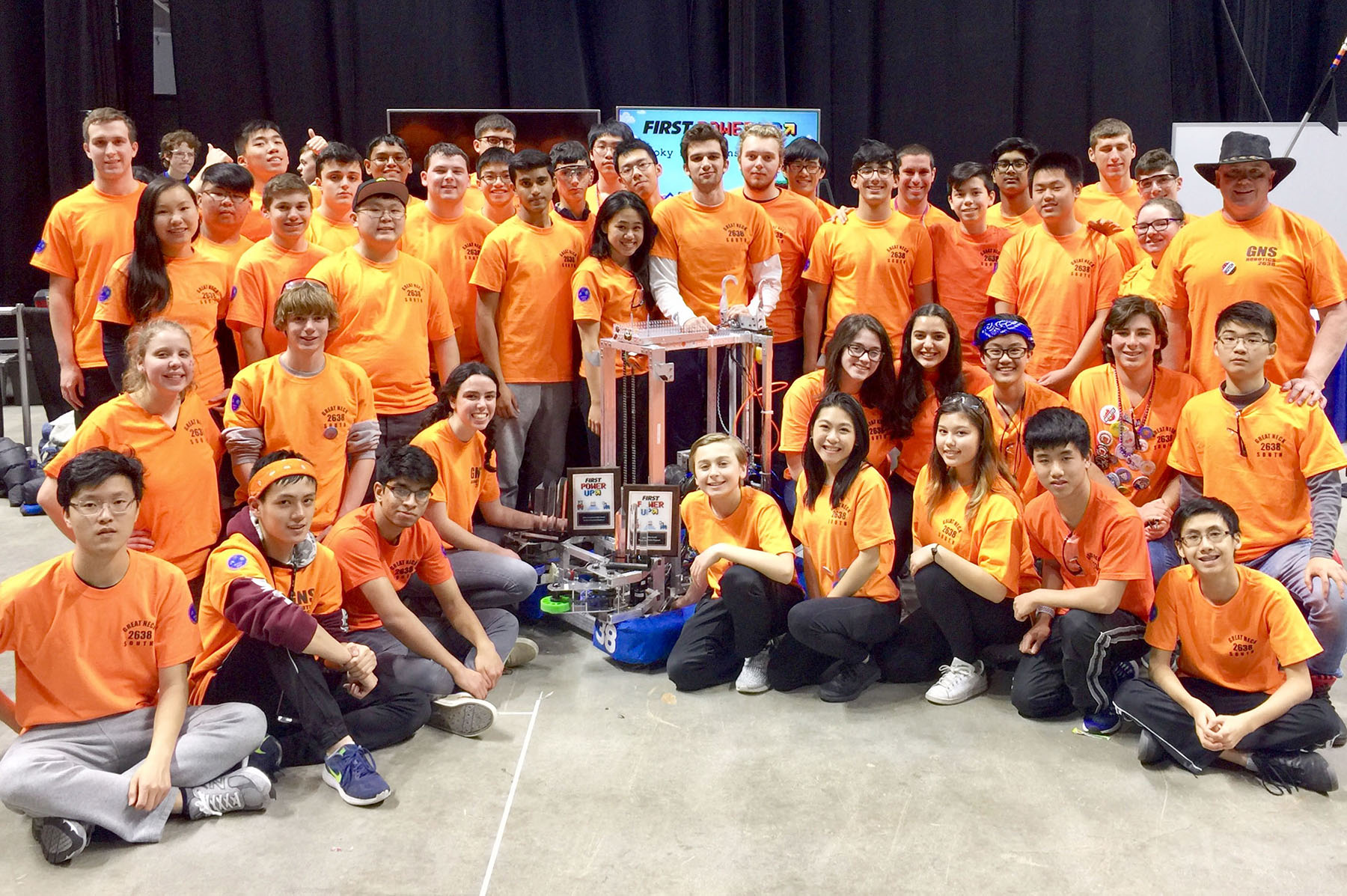 The South High "Rebellion" was among the top teams in a national robotics competition. (Photo courtesy of the Great Neck Public Schools)