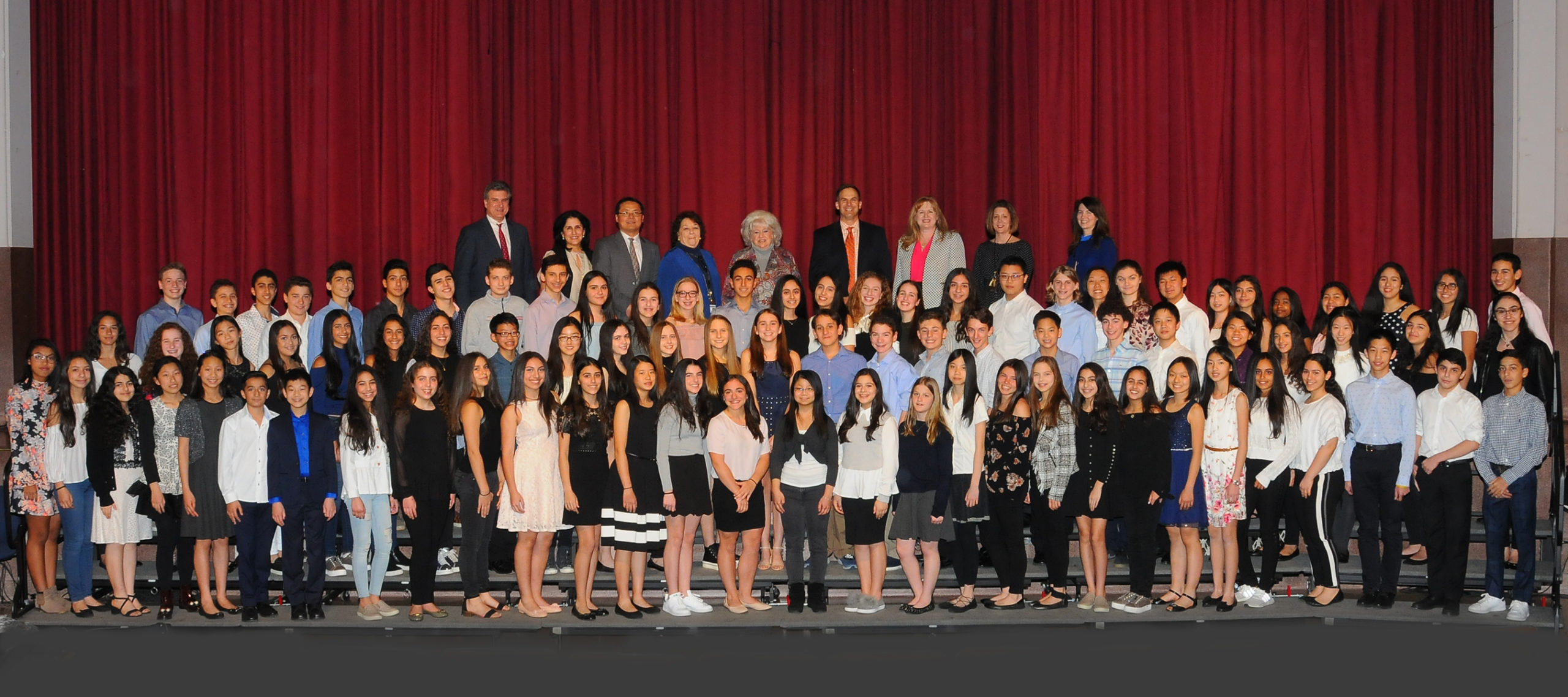 North Middle students were recognized by the Board of Education. (Photo by Irwin Mendlinger)