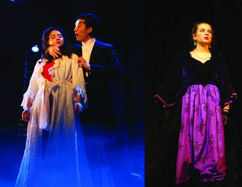 Daisy Korman, Dinghuan Li, and Ashley Schlusselberg in North High’s production of The Phantom of the Opera. (Photo courtesy of the Great Neck Public Schools)