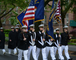 Students at the U.S. Merchant Marine Academy in Kings Point will once again march in this year's annual Memorial Day parade in Great Neck. (Photo by Janelle Clausen)