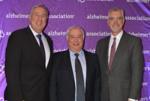 Dr. Alan Mazurek, left, poses with fellow honorees Robert Mayer and John Romano. (Photo courtesy of the Alzheimer's Association)