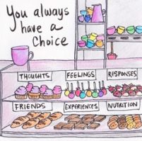 "You always have a choice," this page reads, emphasizing the array of choices and options that girls have. (Photo courtesy of Melody Pourmoradi)