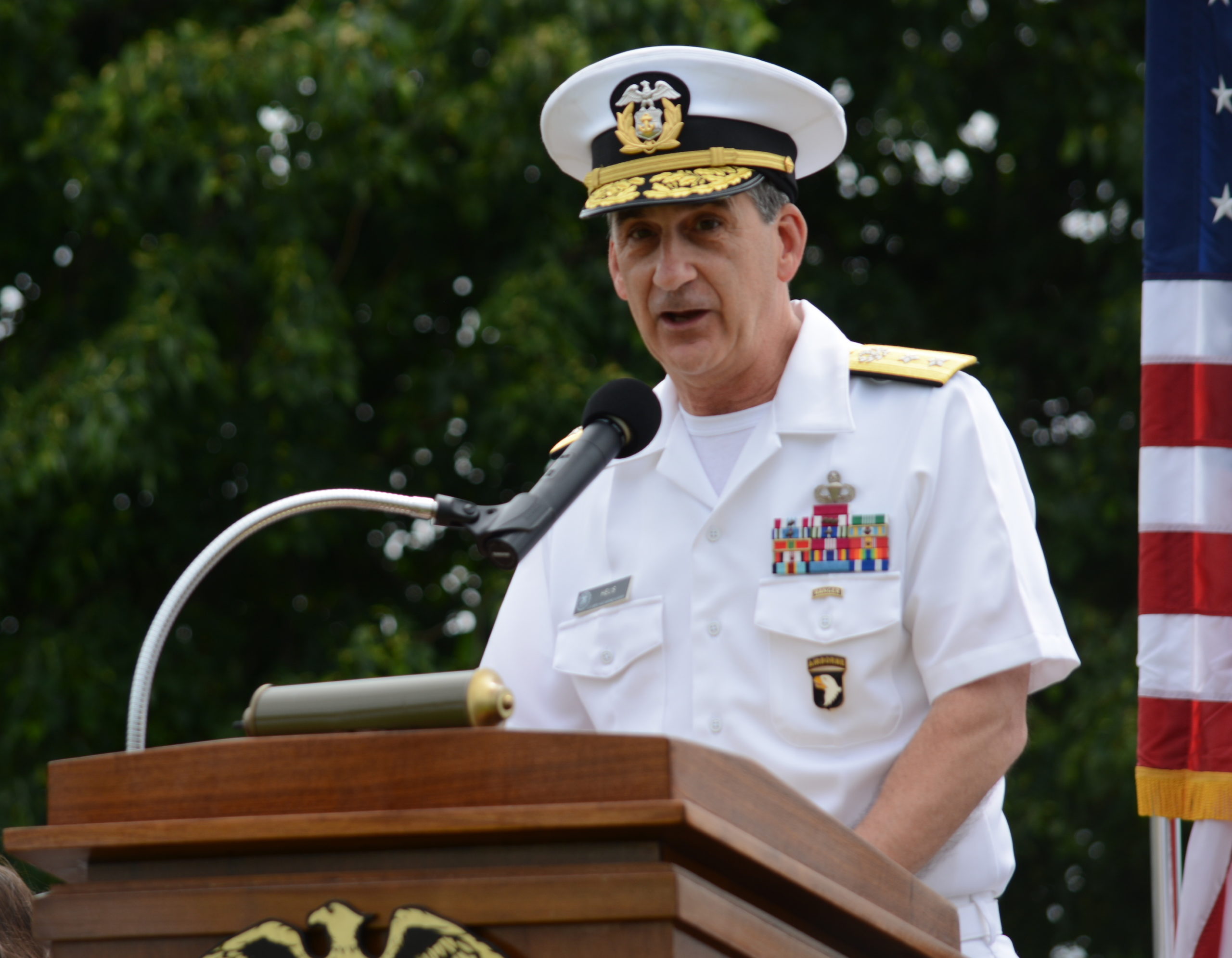USSMA Superintendent Rear Adm. James Helis, seen here at a Fleet Week event back in May 2017, will be serving as a special assistant to the head of MARAD. (Photo by Janelle Clausen)