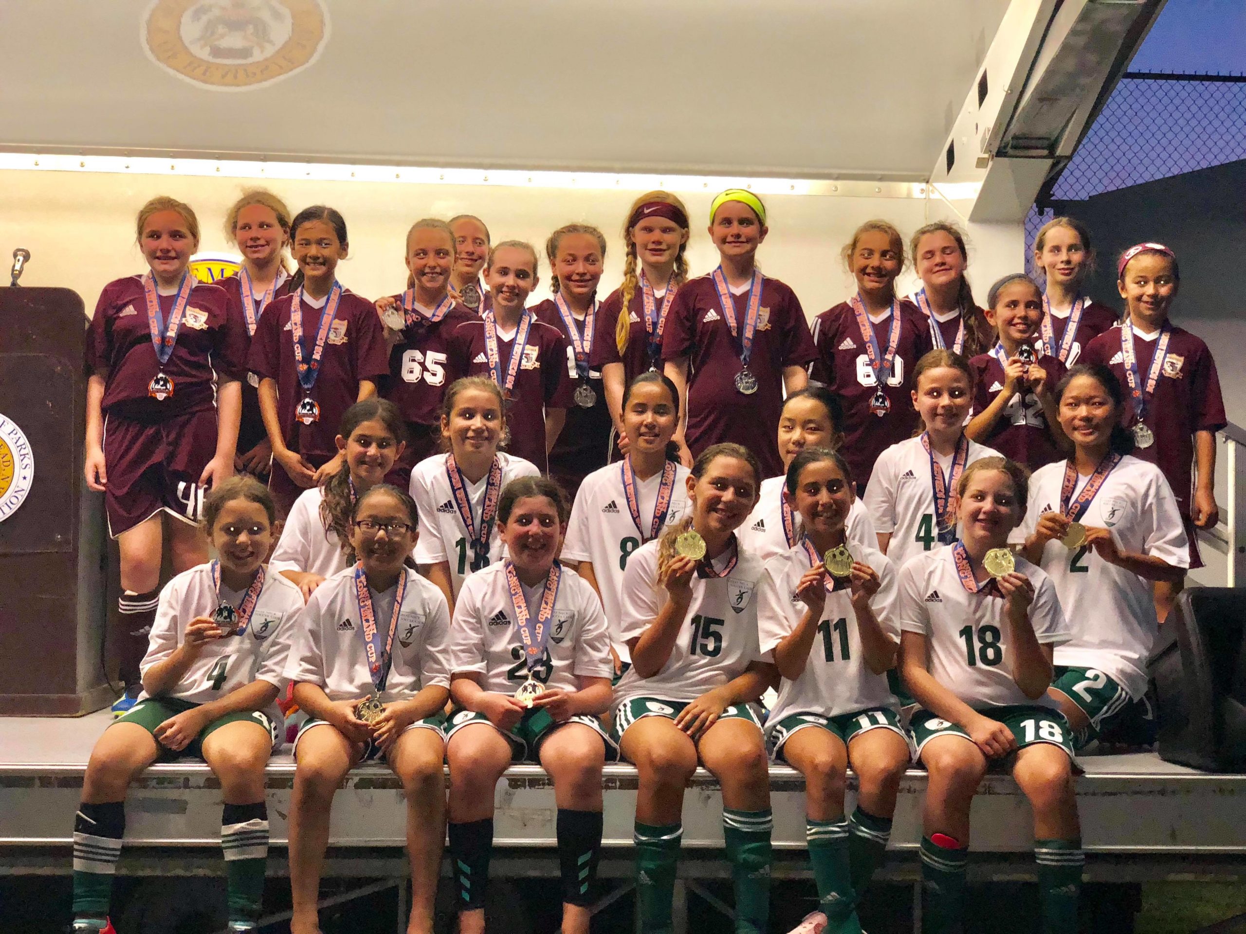 The Great Neck Green Storm took home gold on Sunday. (Photo courtesy of Melissa Zargari)