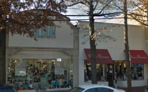 Jay Corn, vice president of the Great Neck Plaza Business Improvement District, described Jildor and Camp and Campus – pictured here in 2016 – as having been "destination stores" in Great Neck Plaza. Both have closed their doors. (Photo from Google Maps)