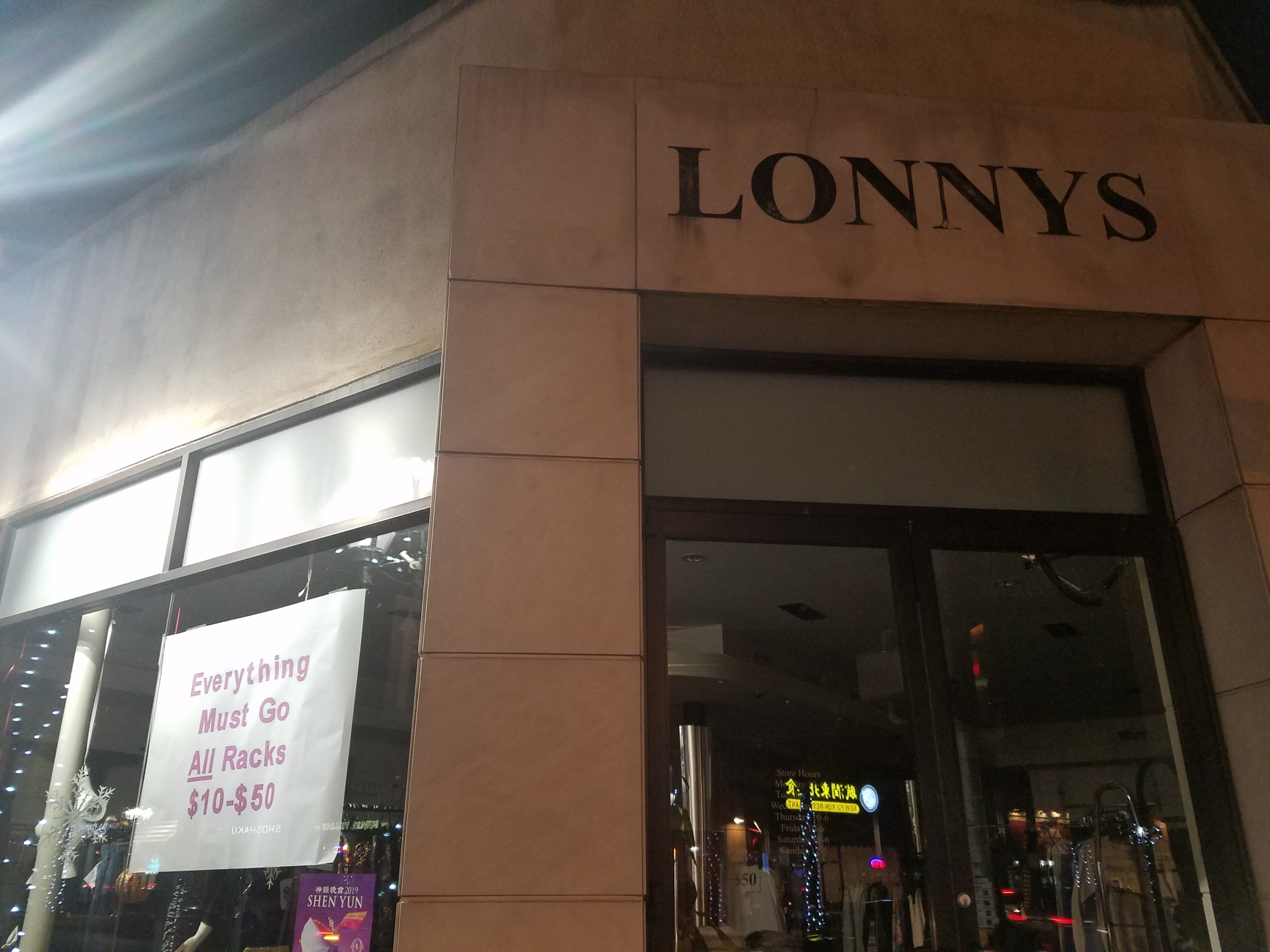 Lonny's Wardrobe of Great Neck, better known as Lonny's, will be closing down at the end of the month after about 30 years in business. (Photo by Janelle Clausen)