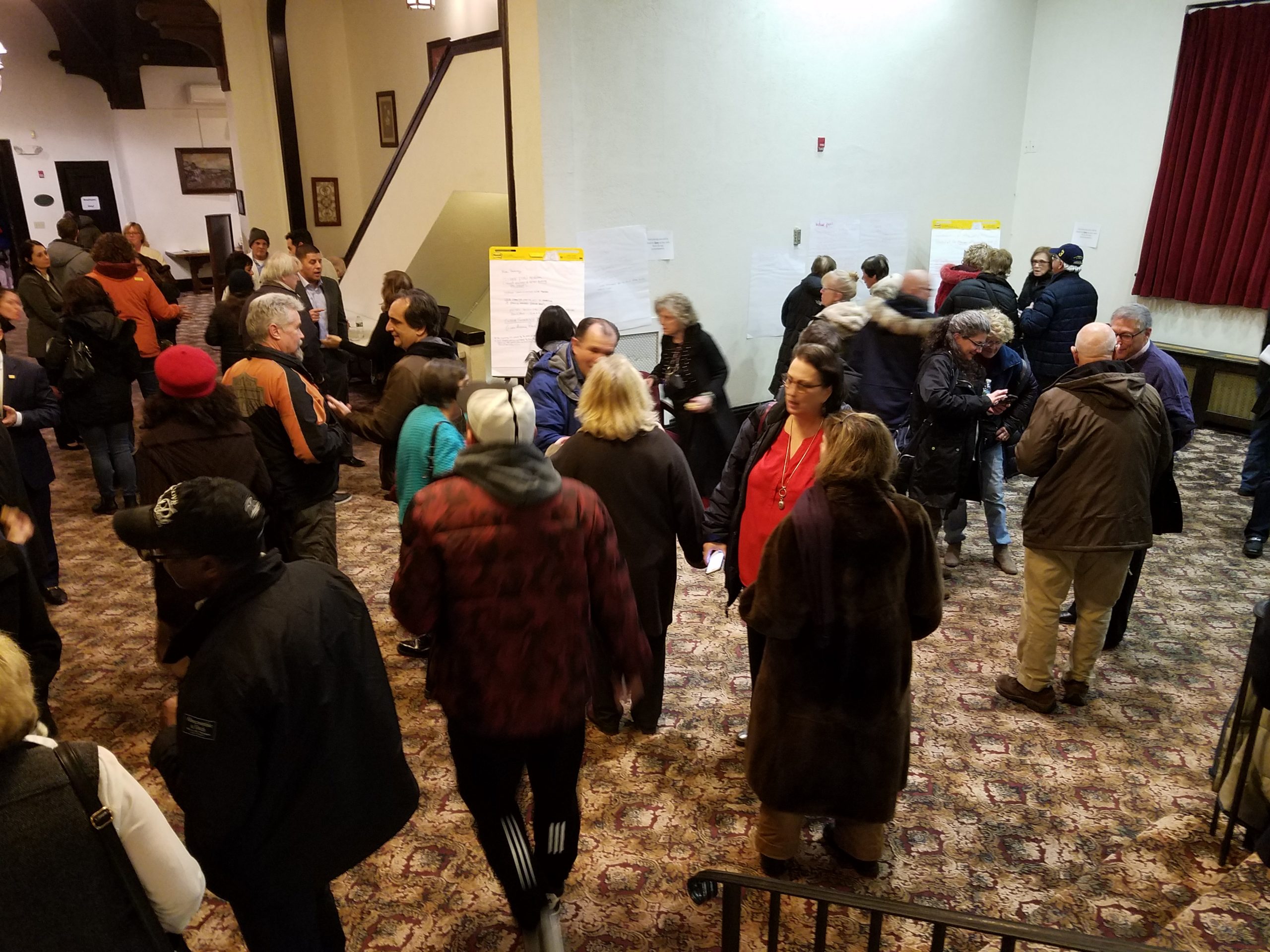 Dozens of residents attended a meeting about the Great Neck Park District's new master plan on Thursday night. (Photo by Janelle Clausen)