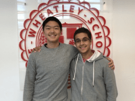 Brandon Zhu and Manan Shukla. (Photo courtesy of the East Williston Union Free School District)