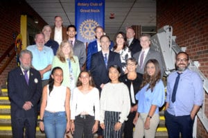 North Middle students were recognized by Rotary Club of Great Neck. (Photo by Irwin Mendlinger)