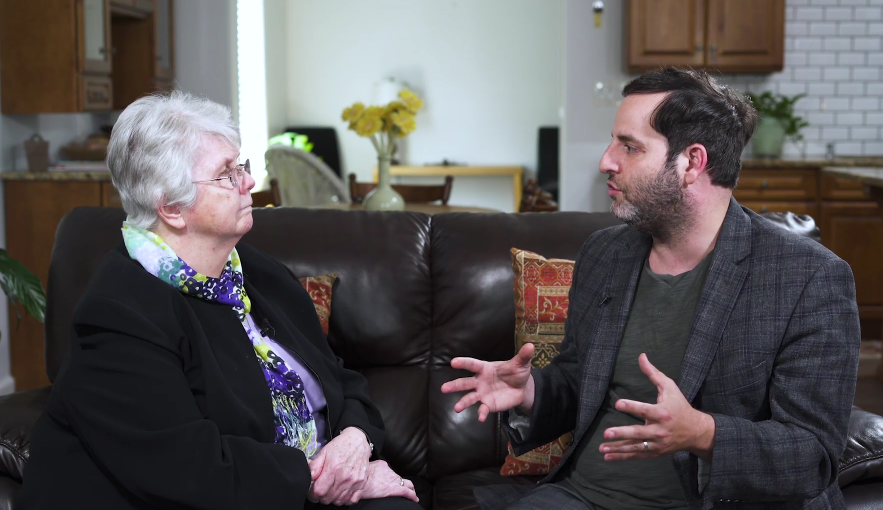Sister Aimée, the CEO and founder of Bethany House, speaks with Dr. Zeyad Baker. (Photo courtesy of ProHEALTH Care)