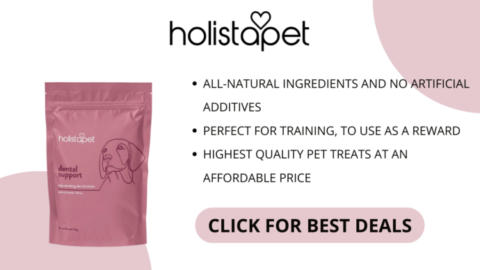 holistapet peanut butter chews - dental chews for dogs