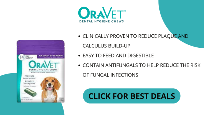 oravet dental chews - dental chews for dogs
