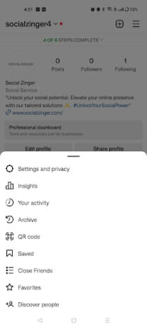 Access Your Profile Settings